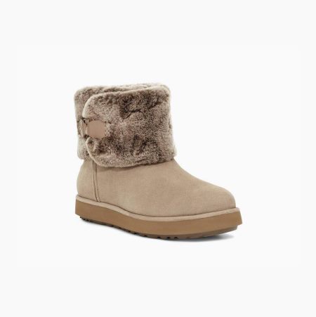 UGG Classic Berge Mini Suede Khaki Boots for Women (WOUJ87234)